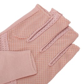 Greensen Fingerlose Maniküre UV -Schutz Dehnbar Atmungsaktiv für Nail Art Home Salon (Blassrosa-Grau)