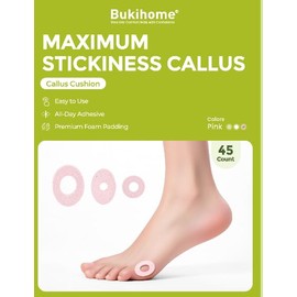 Corn Pads for Toes and Feet - Callus and Corn Relief Pads - Water-Resistant Self-Stick Adhesive - Soft Foam for Friction Protection (45 Count)