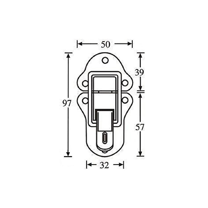 4x Adam Hall 1602 – PADLOCK Large with Hook for