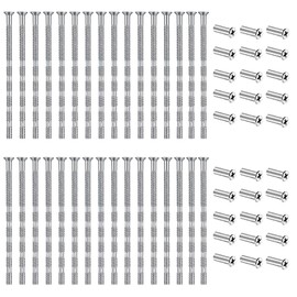 30 Piece M4 Door Handle Screws, Through Bolts for Door Handles, Door Handle Screw Connecting Bolts & Sleeves for Connection Of Door Handles and The Installation of Tables and Chairs