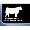 Custom Bull Decal Sticker 6" OS 266 cattle cow hereford