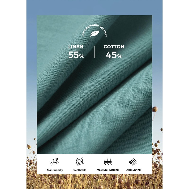 Willit Women's Linen Capri Pants Wide Leg Dress Casual Summer