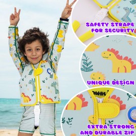 OSHYLE Kids Life Jacket Toddler Arm Bands Vest with Safety Belt Buoyancy Aid (AI-DIN, M(3-6))
