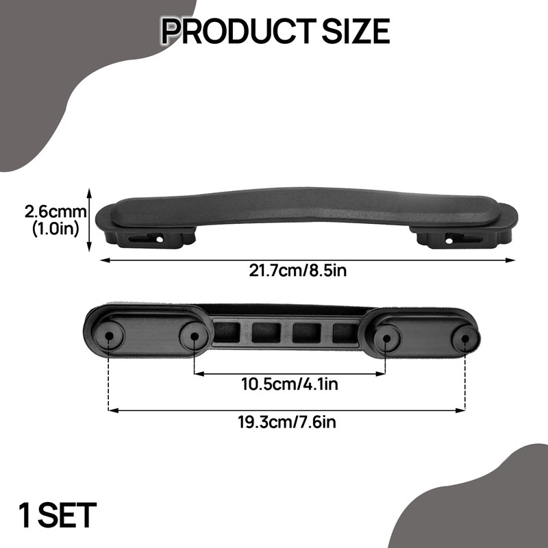 Huybaa Suitcase Handle, Black Luggage Suitcase, Handle Replacement Plastic, Black,