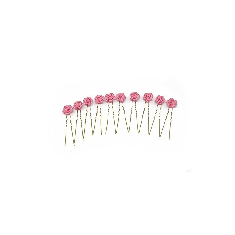 10 x Rose Flat Hair – Hair Pin – Bride