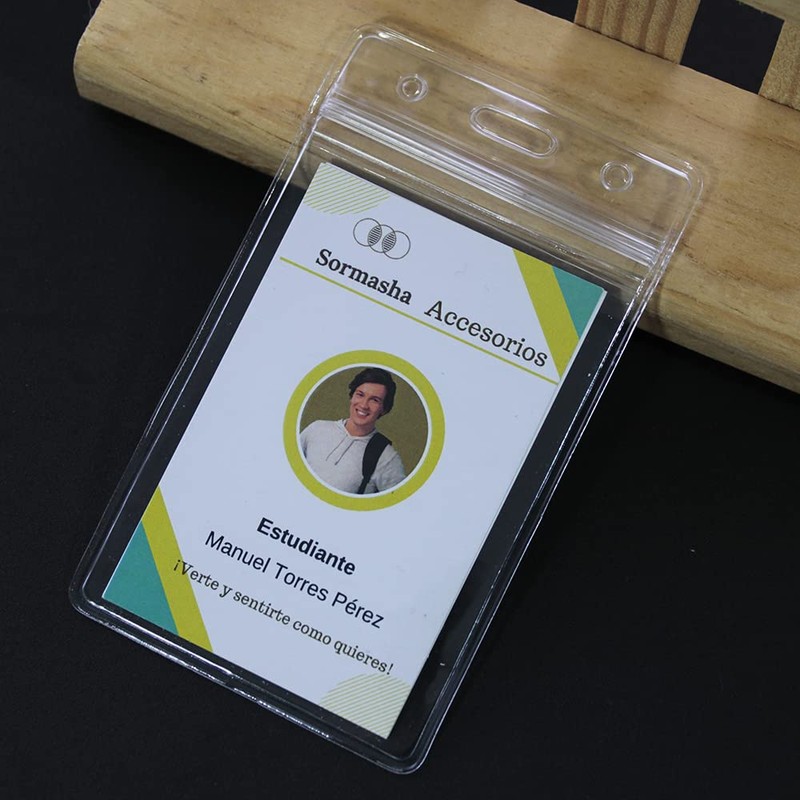 Sormasha Porta Gafete o Credencial, PVC Alta Transparencia Calibre S10