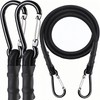 Carabiner Bungee Cords Heavy Duty Outdoor Black 60 inch 3