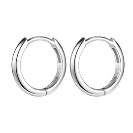 AoedeJ 925 Sterling Silver Hoop Earrings for Women Small Hoopsfor Second Hole Hoops Sterling Silver Huggie Earrings for Girls (10mm)