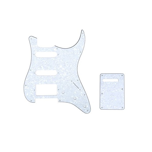 Musiclily HSS 11 Holes Strat Electric Guitar Pickguard and BackPlate
