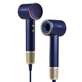 RERBO Professional Ionic Hair Dryer with Brushless Motor, High-Speed 110000 RPM Low Noise Temperature Control Portable Negative Ionic Blow Dryer with Concentrator Nozzle for Home, Travel and Salon