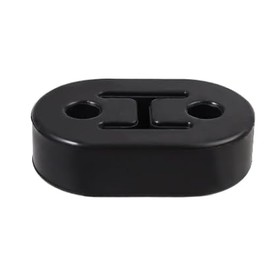 4PCS Universal Exhaust Rubber Mount, 2-Hole High Temp Resistant Exhaust Hanger Isolator for Car SUV Truck Vibration Damping Silencer Mounting Bracket Durable Anti-Aging Rubber Clamp Set