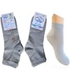 Infinity 12 Pairs Mens Pure Cotton Elastic Trainer Socks, pearl
