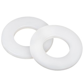 M12 Nylon Flat Washer, 12mm ID 24mm OD 2mm Thick Sealing Spacer Gasket Ring, White, 50 PCS