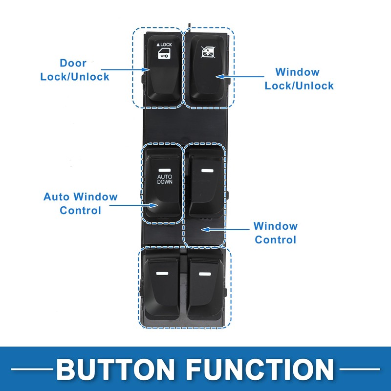 A ABSOPRO Electric Window Switch Front Left Driver Side Window