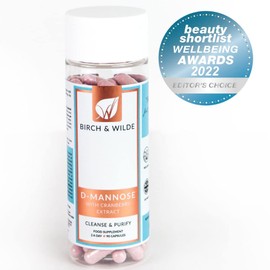 Birch & Wilde D-Mannose with Cranberry 1000-2000mg | 30+ Day Supply (90 Capsules x 500mg) | Natural Supplement for UTI, Cystitis, Bladder & Urinary Tract Health