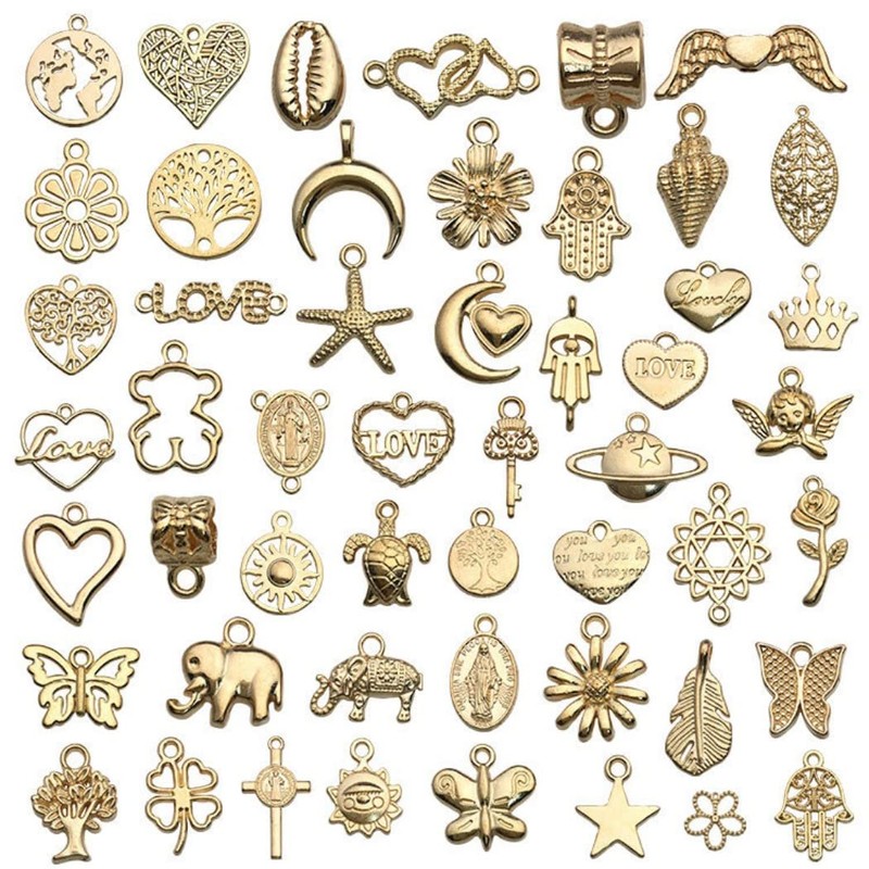 HappyHome Charm Parts, Pendant Top, Accessory Parts, 100 Pieces, KC