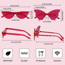 VirtuGro 14PCS Partybrillen Katzenauge und Schmetterling Erwachsene Partybrille Rave Brille Lustige Brillen Party Accessoires Malle Brille für Geburtstagsparty Foto Hochzeit Bunt