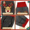 AXIIJGL Christmas Sweaters for Dogs & Cats - Reindeer Fleece