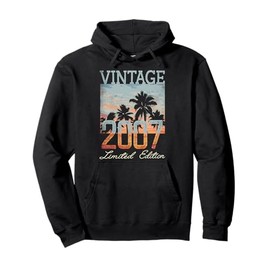 Vintage 2007 Limited Edition 18th Birthday 18 Year Old Gifts Pullover Hoodie
