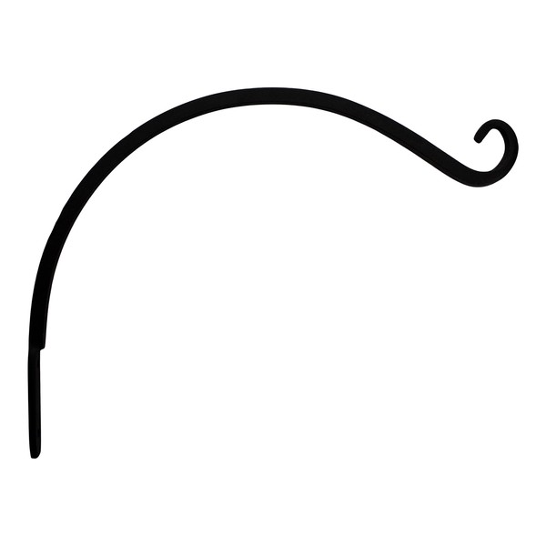 Backyard Essentials Bird Feeder Hook, Black 12 Inch Curved Hanger,