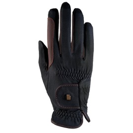 Roeckl Sports equestrian gloves MALTA, summer riding glove, black/mocha 8.5