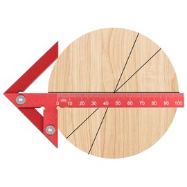 KETIPED Aluminum Alloy Center Positioning Ruler, 45/90 Degree Positioning Ruler, Right Angle Positioning, Centerline Positioning, Multi-Function Arrow Ruler, High-Precision Metric Measuring Ruler,043R