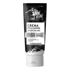 Crema Estilizadora Para Cabello Y Bigote Lobo Negro 150ml                                                                                             