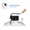 NICOR Lighting 4 inch White Square Multi-Adjustable Recessed LED Downlight,