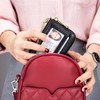 imeetu RFID Credit Card Holder, Small Leather Zipper Card Case