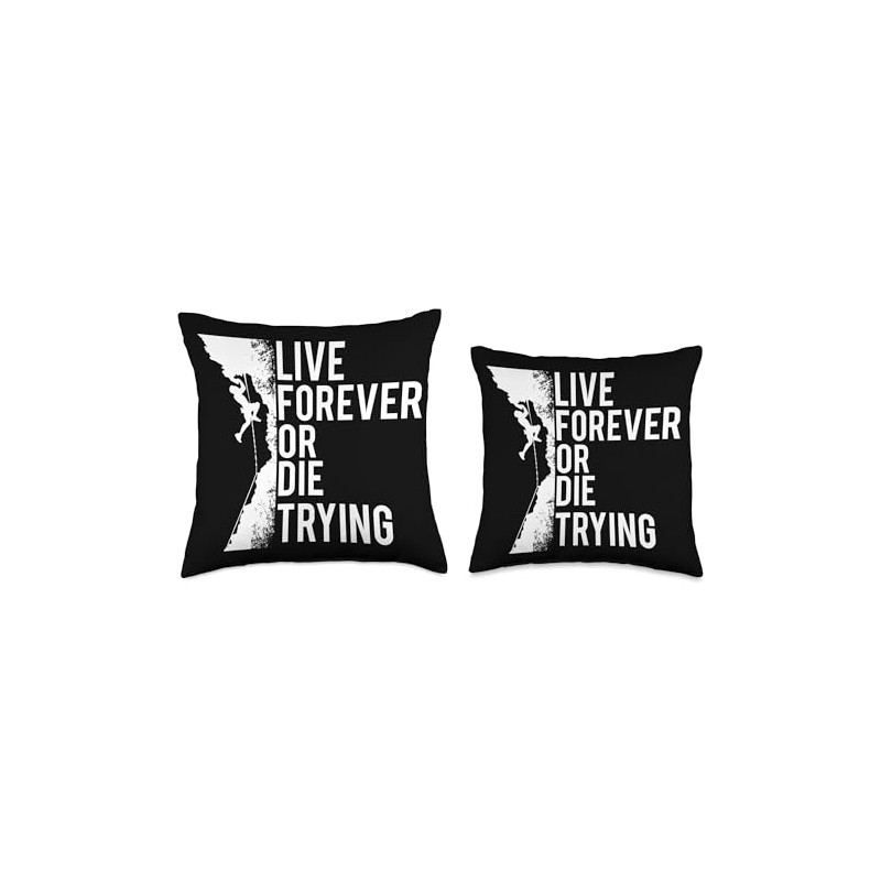 Live Forever Or Die Trying Throw Pillow