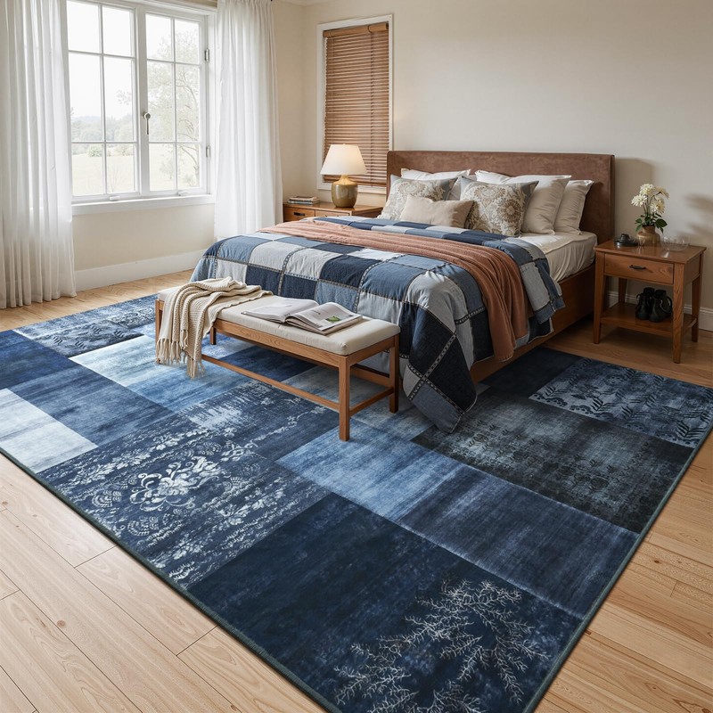 DweIke Washable Area Rugs 4x6 for Living Room, Modern Geometric
