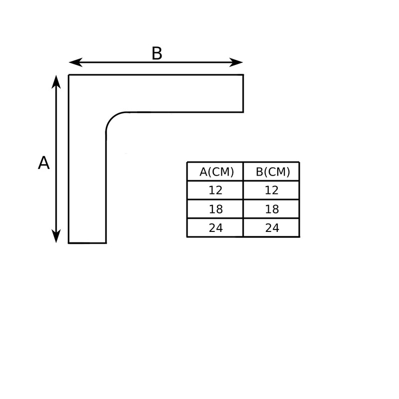 Pair of Coated Metal Shelf Brackets - Corner Brackets Wall
