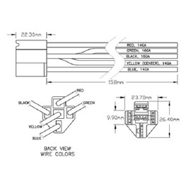 Relay Socket / Pigtail for 5-prong Relays, CEC Industries AR502C