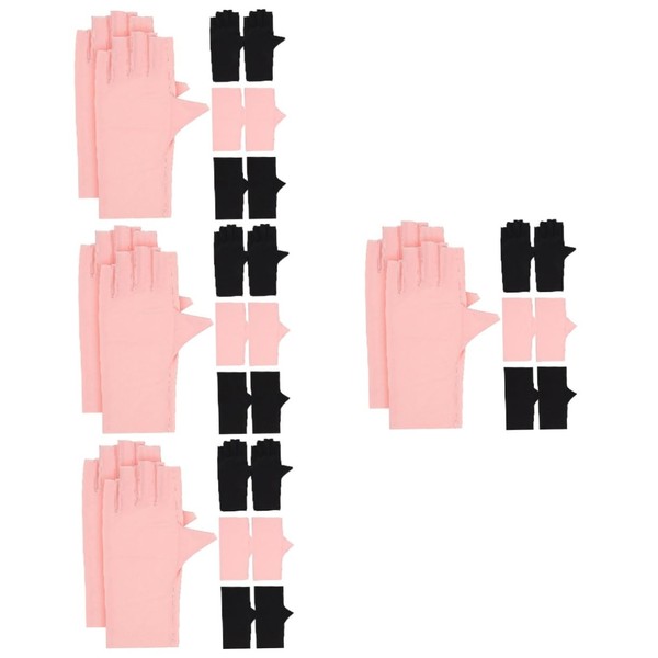 Healeved 16 Pairs Nail Gloves Fingerless Gloves Uv Protection Rays