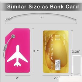 Luggage Tag - Travel Essentials Accessories for Suitcases Quickly Identify, Travel Tags for Luggage, Backpacks, Bags, Baggage, Cruise Suitcases - Flexible & Bright Silicone