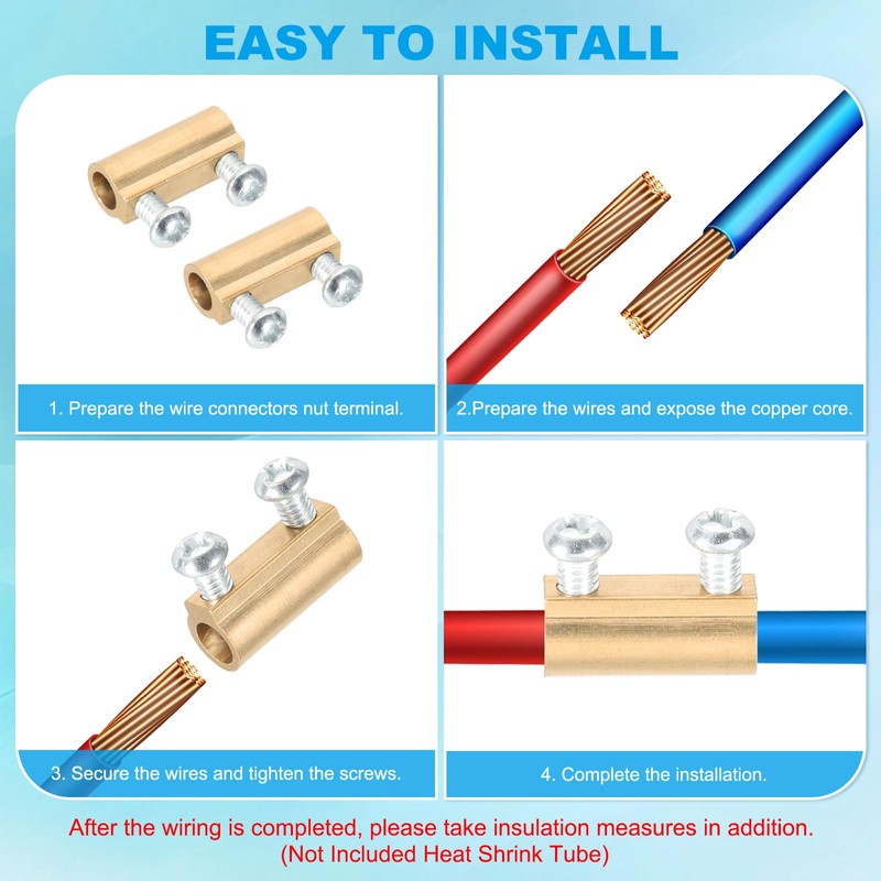 PATIKIL 11.5x4x5mm Wire Connectors Nut Terminal, 20 Pcs 5 A