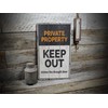 Private Property - HandMade Rustic Wood Sign - 16.5" x