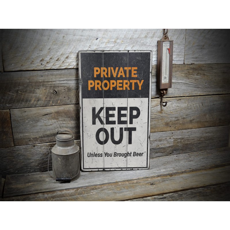 Private Property - HandMade Rustic Wood Sign - 16.5" x