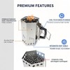 KU-koruo Premium Stainless Steel Charcoal Chimney Starter with Ergonomic Handles,