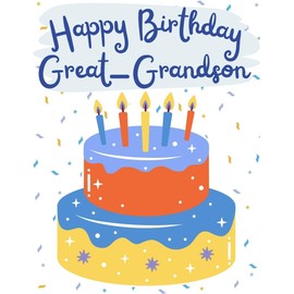 Greeting Card Happy Birthday Great-Grandson May All Your Wishes Come True