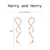 Spiral Threader Earrings for Women Stainless Steel Twisted Linear Curved