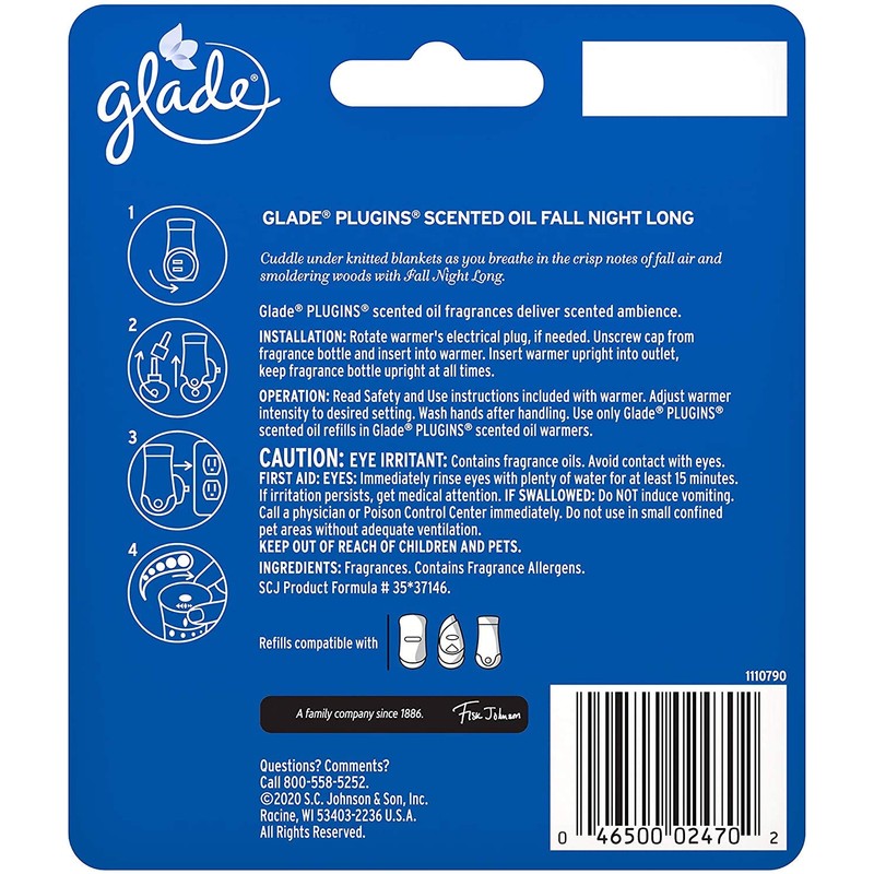 Glade Scented Oil Refills - Fall Night Long - Holiday