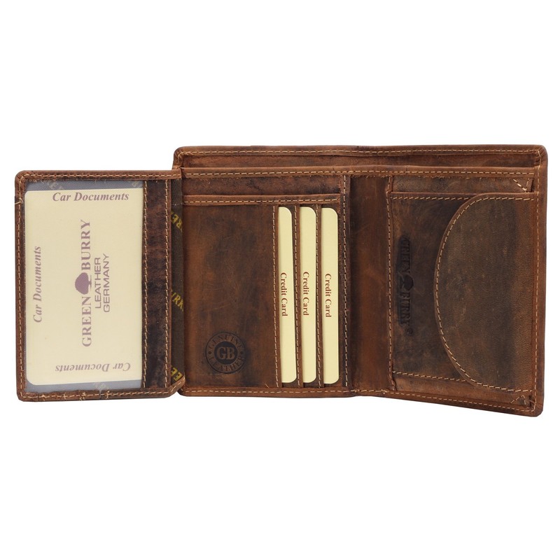 Greenburry Vintage Royal Stag Geldbörse mit Hirsch Prägung braun