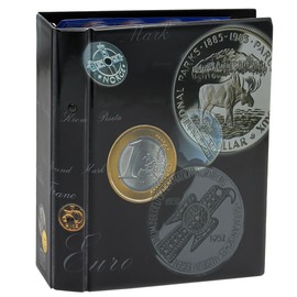 SAFE 7317 Coin Album Scrapbook for Coins in Capsules | Euro Coins Scrapbook with 6 Sheets for 24 Euro Sets in Capsules