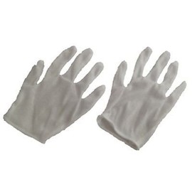 Pair of 100% White Cotton Gloves Ideal for Handling Coins Silver Gold (One Size)