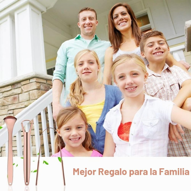Raspador de Lengua de Acero Inoxidable Set de 3 para
