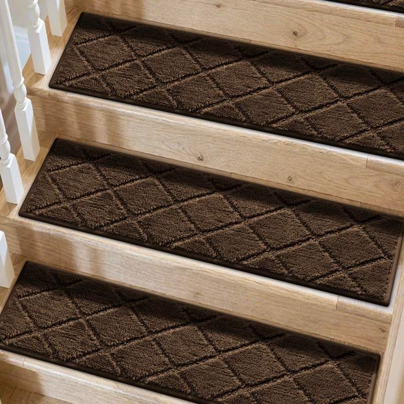 CELION Edging Stair Treads for Wooden Steps, 30inx8in Non-Slip Tufted