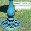 AIHAOKAN 26.6”H×12.3" W Cast Iron Pedestal Bird Bath，Metal Birdbaths Bird