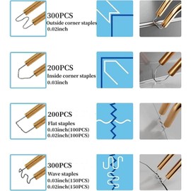 Wrdlosy Plastic Welder, 800PCS Staples, Plastic Welding Kit, Must Have for DIYers, Instant On/Off, Plastic Welder Kit, Bumper Repair Kit Plastic Repair Kit, Portable Toolbox (Red)