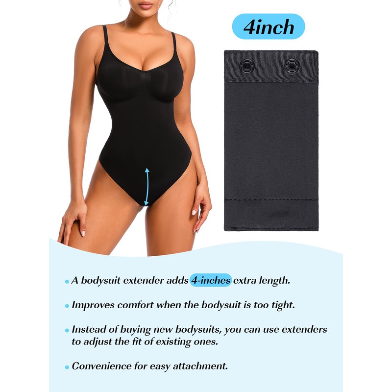 DKUUPEX Women's Bodysuits Extender Snap, Shapewear Bodysuit Crotch Extenders, Adjustable
